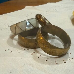 Elegant Brass Bangle Set